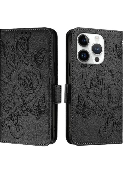 Kredi Kartı Yuvası ile IPhone 14 Pro Max Için Kılıf Pu Deri Manyetik Cüzdan (Yurt Dışından)