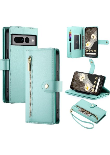 Google Piksel 7 Pro Çok Fonksiyonlu Kart Yuvaları Bilek Kayışı Için Flip Case (Yurt Dışından)