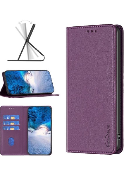 Xiaomi Redmi Not 12 Için Flip Case 5g Manyetik Cüzdan Çok Renkli Pu Yuvası (Yurt Dışından)