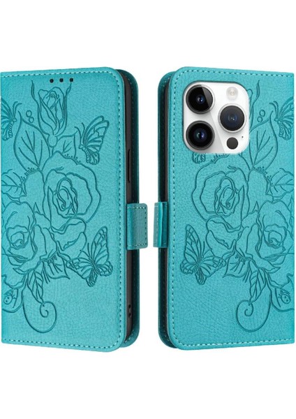 Kredi Kartı Yuvası ile IPhone 16 Pro Max Için Kılıf Pu Deri Manyetik Cüzdan (Yurt Dışından)