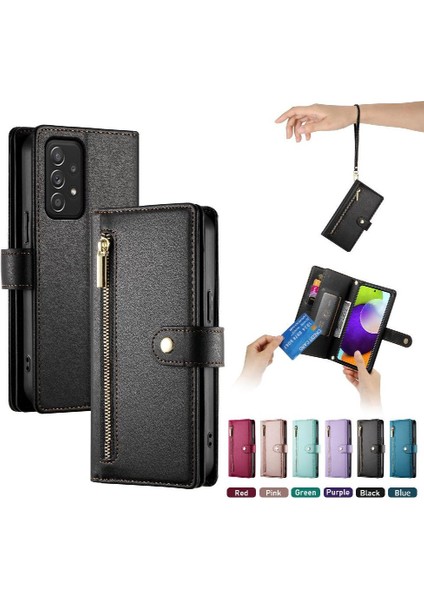 Samsung Galaxy A52S Cüzdan Bölmesi Kickstand Kart Yuvaları Için Flip Case (Yurt Dışından)