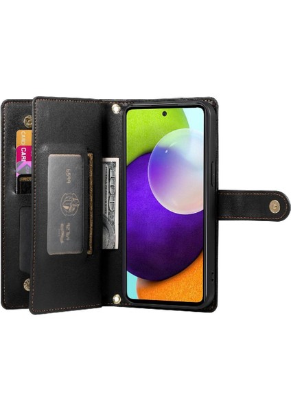 Samsung Galaxy A52S Cüzdan Bölmesi Kickstand Kart Yuvaları Için Flip Case (Yurt Dışından)