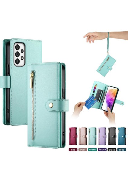 Samsung Galaxy A73 5g Çok Fonksiyonlu Kart Yuvaları Kickstand Için Flip Case (Yurt Dışından)