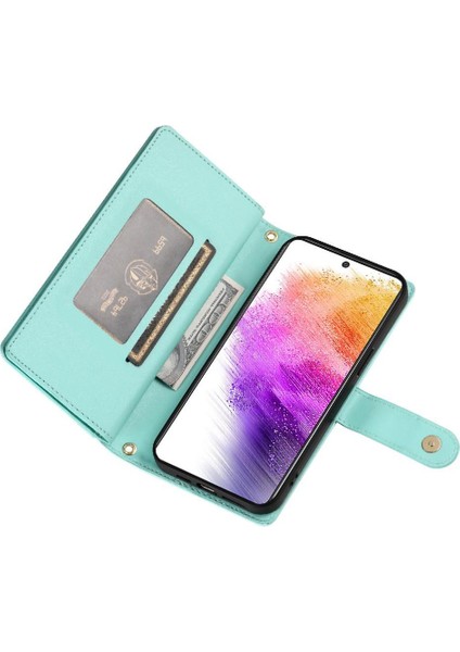 Samsung Galaxy A73 5g Çok Fonksiyonlu Kart Yuvaları Kickstand Için Flip Case (Yurt Dışından)