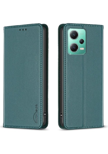 Xiaomi Redmi Not 12 Için Flip Case 5g Manyetik Cüzdan Çok Renkli Pu Yuvası (Yurt Dışından)