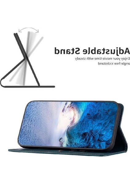 Xiaomi Redmi Not 12 Için Flip Case 5g Manyetik Cüzdan Çok Renkli Pu Yuvası (Yurt Dışından)