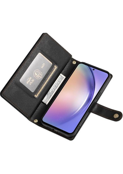 Samsung Galaxy A54 5g Bilek Kayışı Cüzdan Bölmesi Kartı Için Flip Case (Yurt Dışından)