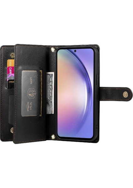 Samsung Galaxy A54 5g Bilek Kayışı Cüzdan Bölmesi Kartı Için Flip Case (Yurt Dışından)