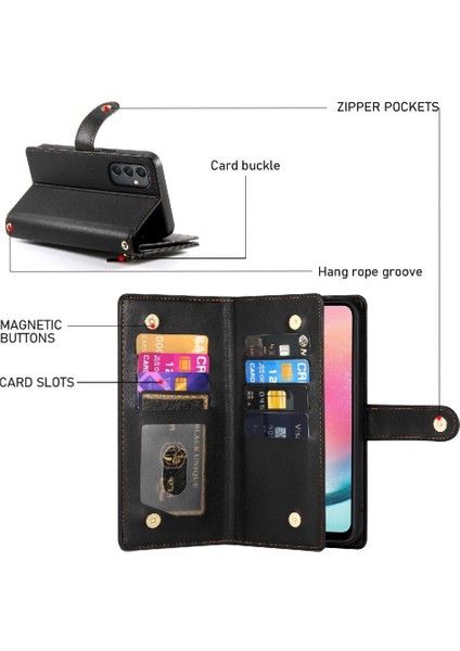 Samsung Galaxy A24 4g Bilek Kayışı Kickstand Için Flip Case Çok Fonksiyonlu (Yurt Dışından) indirimleri