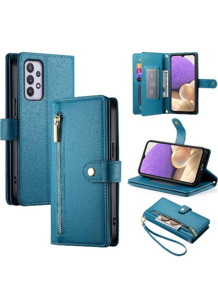 Samsung Galaxy A32 5g Kickstand Bilek Kayışı Çok Fonksiyonlu Flip Case (Yurt Dışından) fırsatları