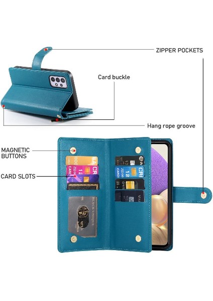 Samsung Galaxy A32 5g Kickstand Bilek Kayışı Çok Fonksiyonlu Flip Case (Yurt Dışından) indirimleri
