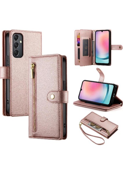 Samsung Galaxy A24 4g Bilek Kayışı Kickstand Için Flip Case Çok Fonksiyonlu (Yurt Dışından) modelleri