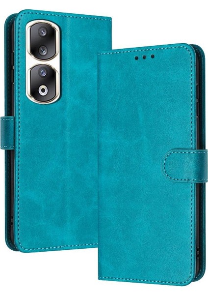 Kart Yuvası ile Toka Pu Deri ile Onur 90 Pro Için Flip Case Saf (Yurt Dışından)