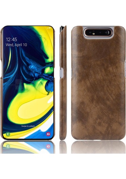 Samsung Galaxy A80 Anti Scratch Lychee Desen Retro Kapak Için Retro Kılıf (Yurt Dışından)