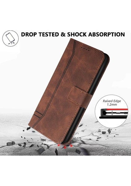 Telefon Kılıfı Için Xiaomi Redmi 13 4g Kart Yuvaları Kapak Çevirin Folio Cüzdan Pu (Yurt Dışından)