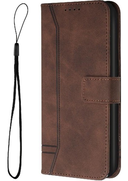Telefon Kılıfı Için Xiaomi Redmi 13 4g Kart Yuvaları Kapak Çevirin Folio Cüzdan Pu (Yurt Dışından)