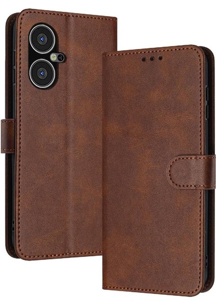 Toka ile Tecno Pova Neo 3 Için Flip Case Saf Renk Pu Deri ile (Yurt Dışından)