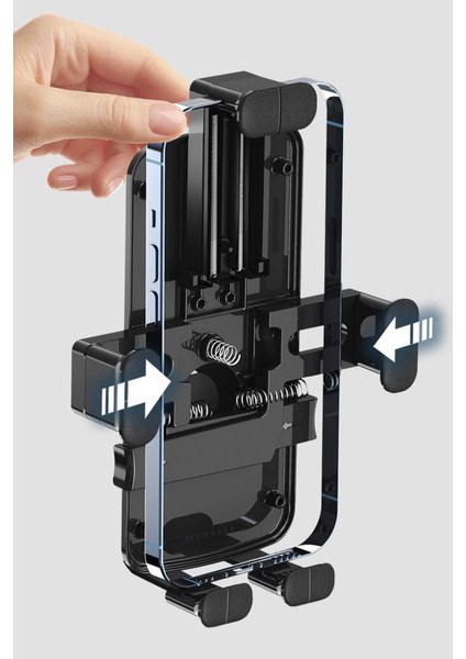 Siyah JX-041 Car Holder Araç Içi ve Bisiklet Telefon Tutucu