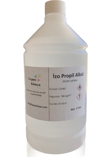 Izo Propil Alkol Ipa C3H70H %99 9 Saflık 1 Lt