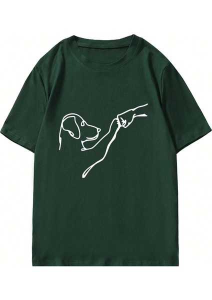 Can Dostum Köpeğim Temalı Unisex Oversize Tshirt