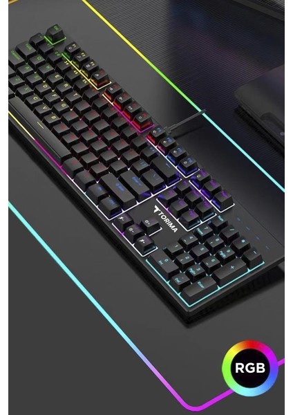 Tk-05 Kablolu Rgb Işıklı Gaming Klavye Siyah