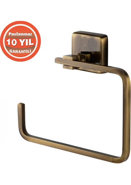 KU10-008.2 Paslanmaz Pirinç Kumru Kare Havluluk Bronz Antik