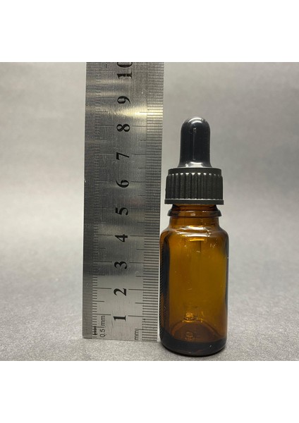 10ml Kahverengi Cam Damlalıklı Şişe , Siyah Plastik Kapak , 10cc Amber Cam Damlalıklı Şişe X 6 Adet