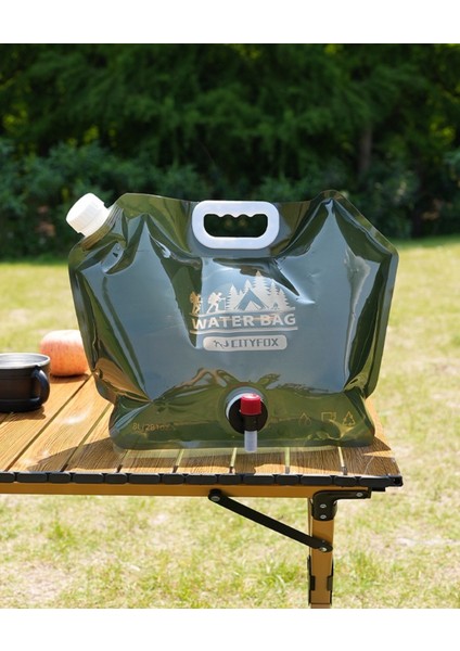 Açık Su Saklama Çantası 8l Musluk Vanası ile Seyahat Kamp Gıda Sınıfı Büyük Kapasiteli Taşınabilir Su Torbası (Yurt Dışından)