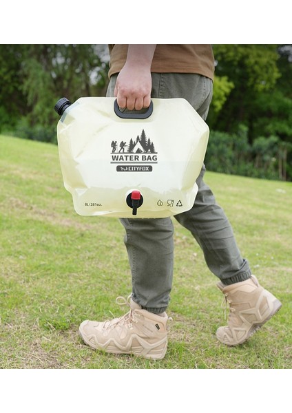 Açık Su Saklama Çantası 8l Musluk Vanası ile Seyahat Kamp Gıda Sınıfı Büyük Kapasiteli Taşınabilir Su Torbası (Yurt Dışından) fiyatları