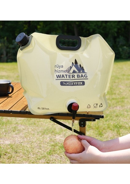 Açık Su Saklama Çantası 8l Musluk Vanası ile Seyahat Kamp Gıda Sınıfı Büyük Kapasiteli Taşınabilir Su Torbası (Yurt Dışından) modelleri
