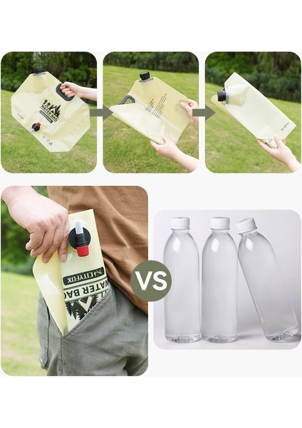 Açık Su Saklama Çantası 8l Musluk Vanası ile Seyahat Kamp Gıda Sınıfı Büyük Kapasiteli Taşınabilir Su Torbası (Yurt Dışından) indirimleri