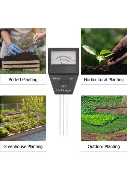 Dijital 2'si 1 Arada Toprak Ph ve Verimlilik Ölçer, 3 Problu - Bahçecilik, Çimler, Çiftlikler ve Saksı Bitkileri Için (Yurt Dışından) fiyatları