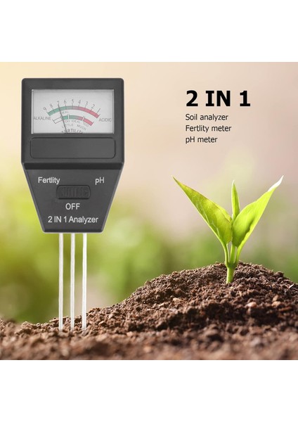 Dijital 2'si 1 Arada Toprak Ph ve Verimlilik Ölçer, 3 Problu - Bahçecilik, Çimler, Çiftlikler ve Saksı Bitkileri Için (Yurt Dışından) fırsatları