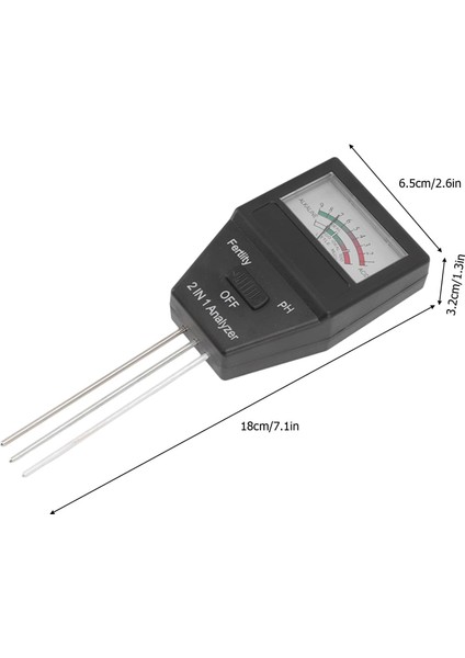 Dijital 2'si 1 Arada Toprak Ph ve Verimlilik Ölçer, 3 Problu - Bahçecilik, Çimler, Çiftlikler ve Saksı Bitkileri Için (Yurt Dışından) indirimleri