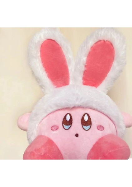 Kirby Peluş Oyuncak, Kızlar Için Sevimli Doğum Günü Hediyesi, Kirby Tavşan Şapkası 30CM (Yurt Dışından)