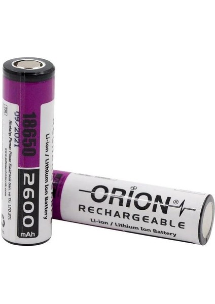 18650 3.7V 2600MAH Şarj Edilebilir Li-Ion Pil