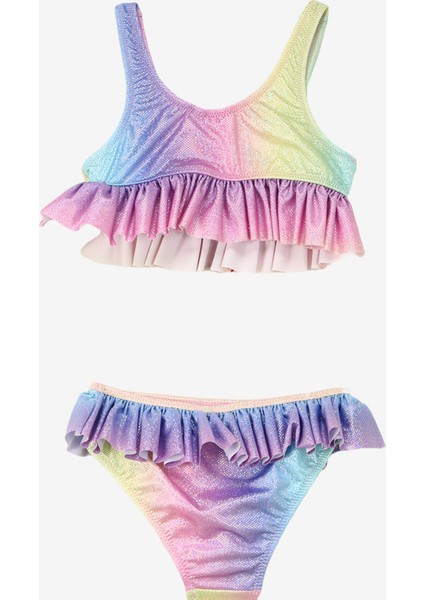 Çok Renkli Kız Çocuk Bikini Takım BRB4SG-BKİ6004