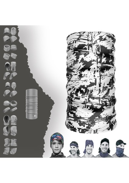 Extreme Karışık Beyaz Siyah Boyunluk Bandana Baf Toka Maske Saçbandı