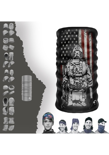 Extreme Amerikalı Asker Boyunluk Bandana Baf Toka Maske Saçbandı