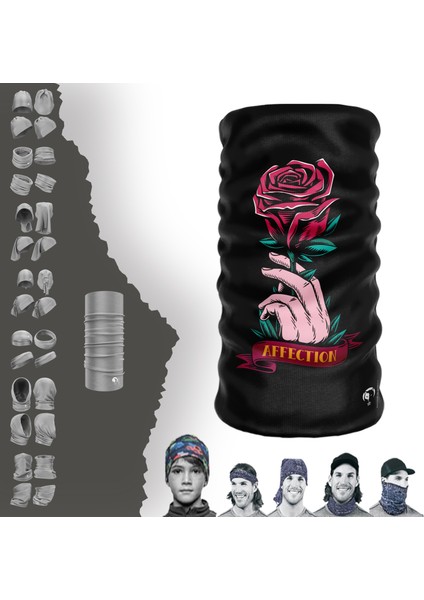 Extreme Gül Veren Kadın Boyunluk Bandana Baf Toka Maske Saçbandı
