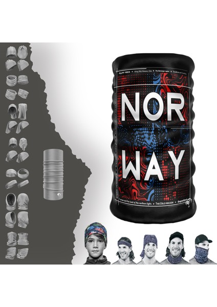 Extreme Norway Yazılı Boyunluk Bandana Baf Toka Maske Saçbandı