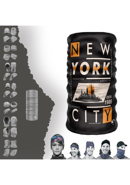 Extreme Manzaralı Newyork Boyunluk Bandana Baf Toka Maske Saçbandı