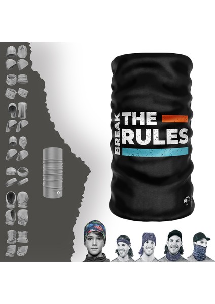 Extremet The Rules Siyah Renkli Boyunluk Bandana Baf Toka Maske Saçbandı