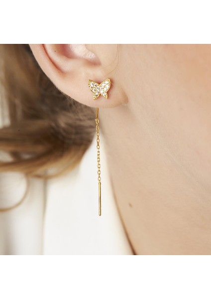 Kelebek Detaylı Küpeler modelleri