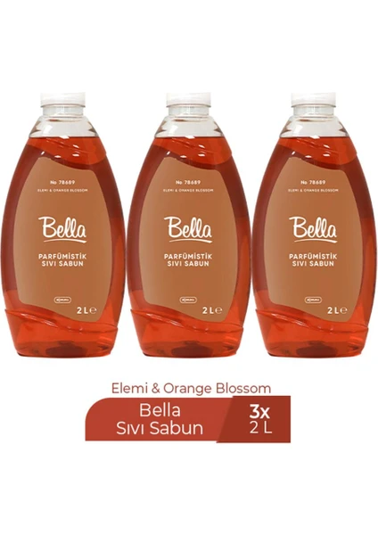 Sıvı Sabun Elemi&orange Turuncu 2000 ml x 3 Adet