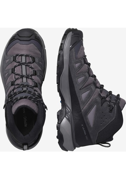 x Ultra 360 Leather Mid Gore-Tex Kadın Outdoor Botu - Gri