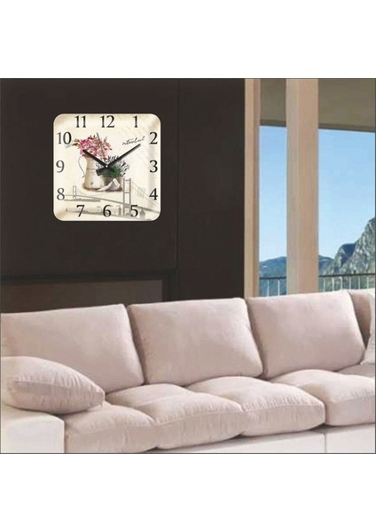 Istanbul Silüetinde Bombe Camlı Çiçekler Duvar Saati fiyatları