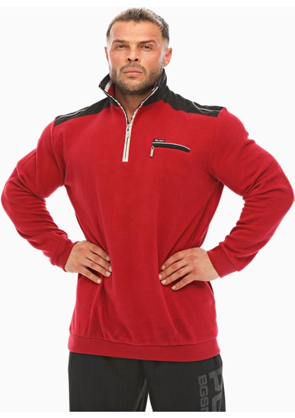 Erkek Kışlık Causal Bordo Sweatshirt Big Sam 4662 indirimleri