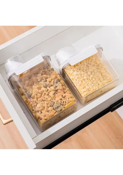 Sızdırmaz Akıllı Ölçülü 1100 M+1800 Ml 2'Li Saklama Kabı Organizer