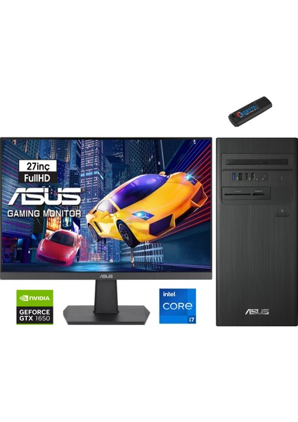 S500TE-I7161TBB0D Intel I7-13700 8gb 1tb SSD 4GB/GTX1650 Freedos 23.8 Monitör Masaüstü Blgisayar F1S500TE-I7161TBB0D03+ZETTAUSBBELLEK